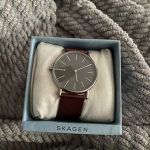 Classy Brown Strap Brand Name Men’s Watch